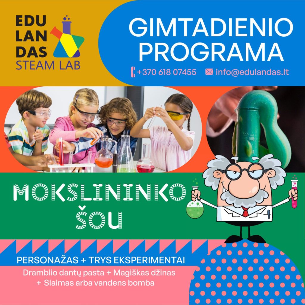 Gimtadienio programa „Mokslininko šou"