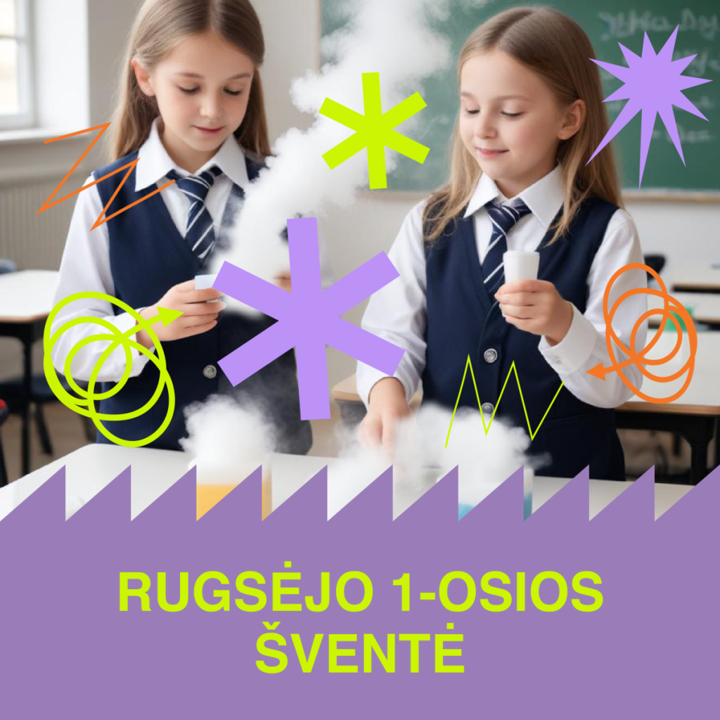 Rugsėjo 1 - osios šventė su sauso ledo eksperimentais