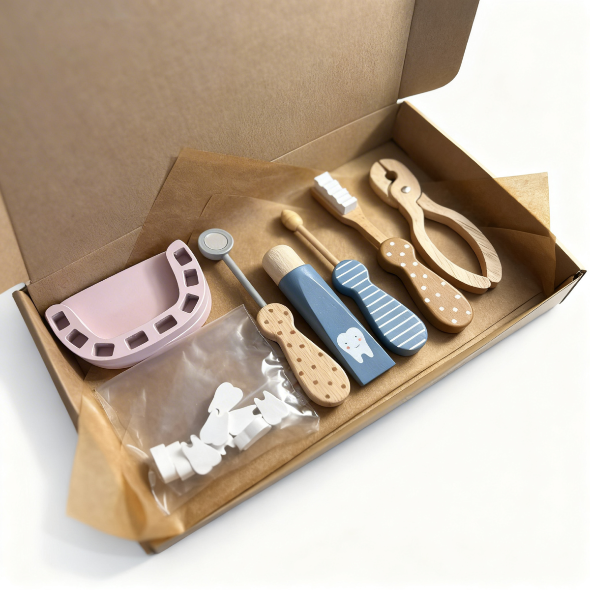 MAŽOJO ODONTOLOGO RINKINYS (medinis)