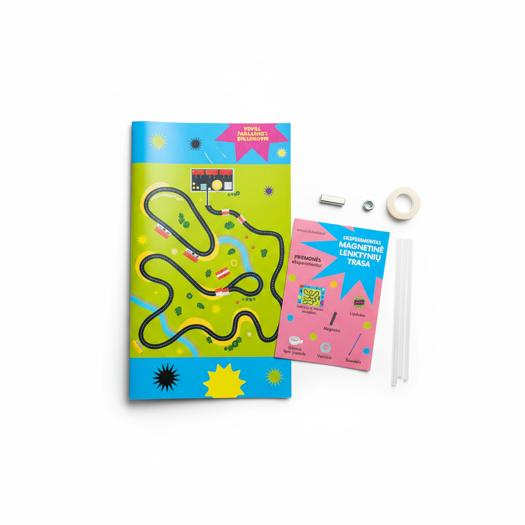 EKSPERIMENTAS „Magnetinė lenktynių trasa"