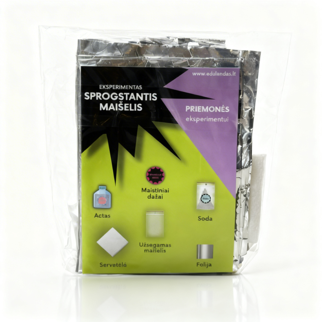 EKSPERIMENTAS „Sprogstantis maišelis"